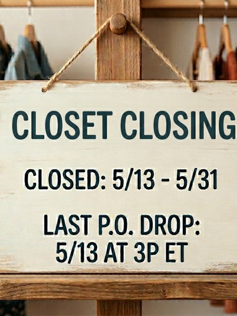 CLOSET CLOSING - Grab that pretty thing NOW!